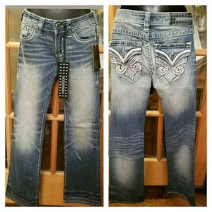 🌟Host Pick By  @snowdrop_flower Affliction 24  Distressed Flare Jeans Cathedral